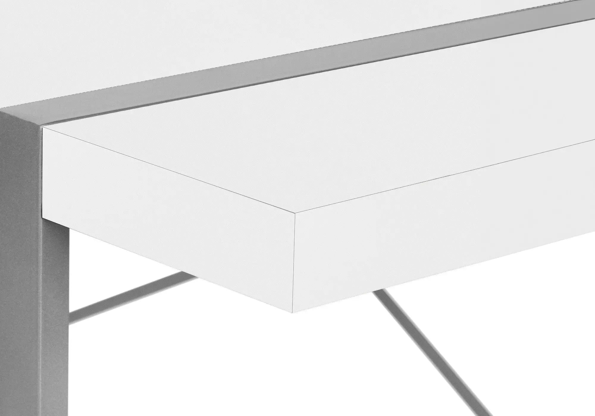 49" White and Gray Computer Desk Homeroots Office