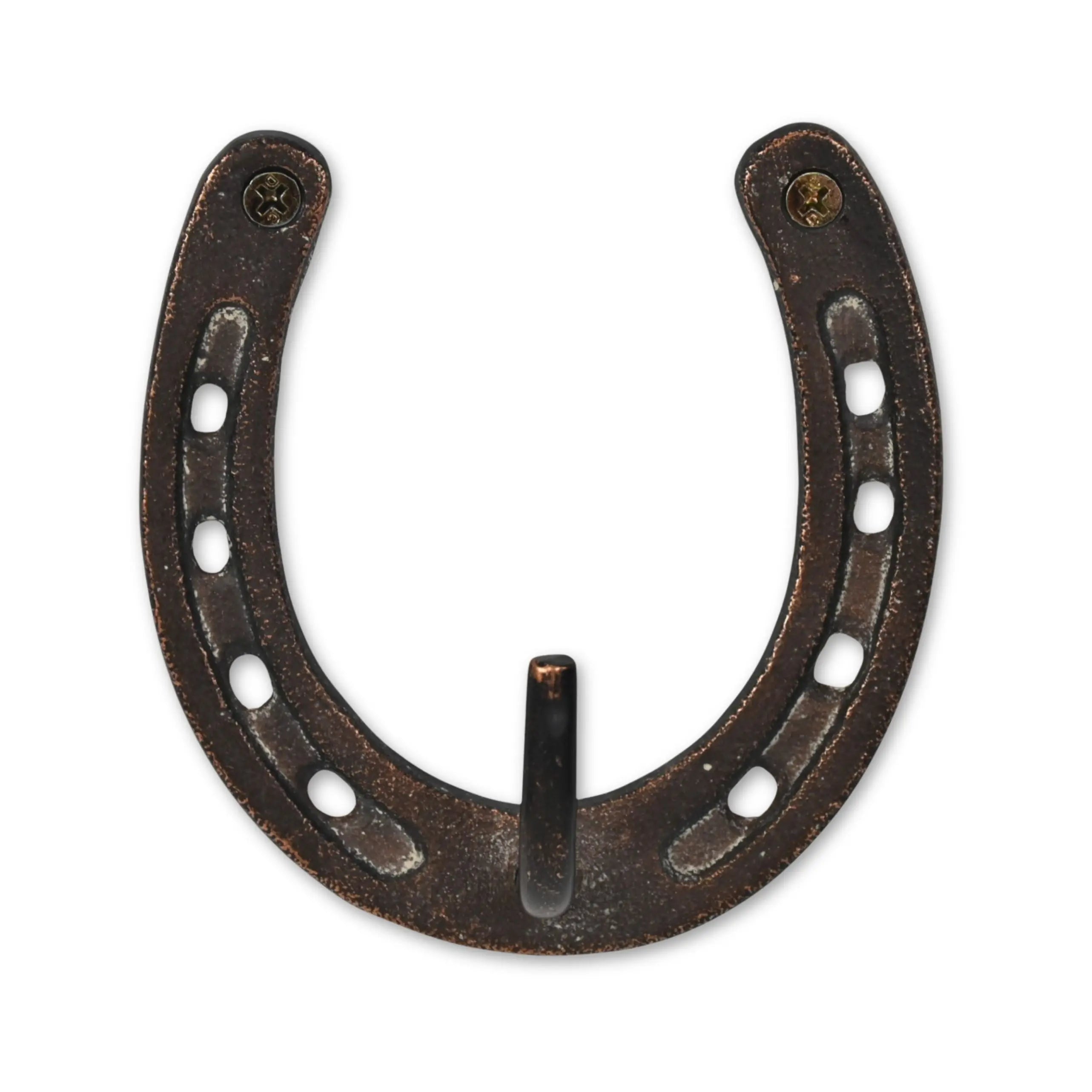 4" Antiqued Bronze Cast Iron Horseshoe Wall Hook Homeroots Organization