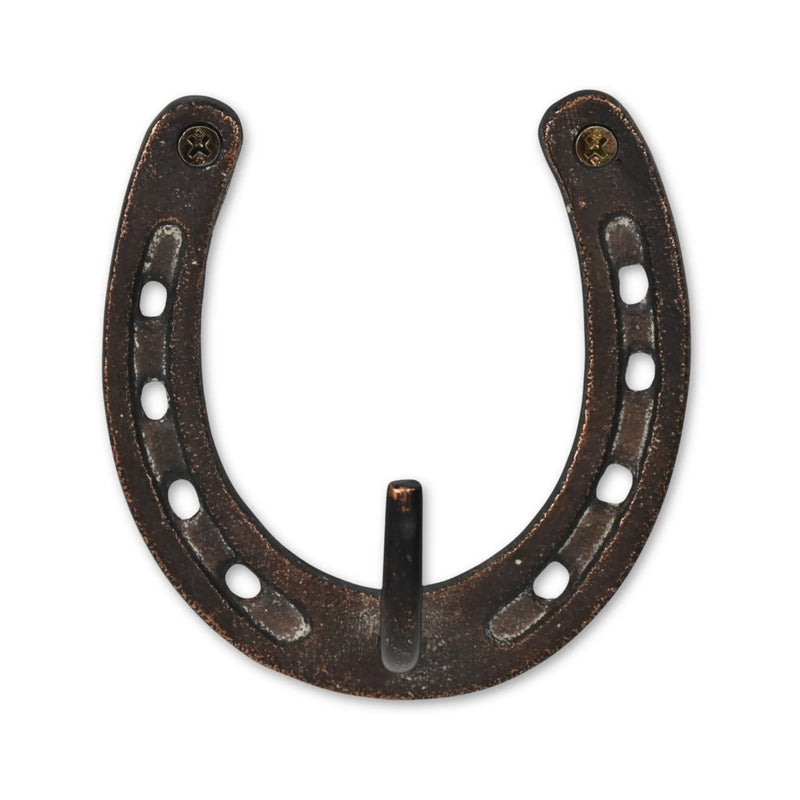 4" Antiqued Bronze Cast Iron Horseshoe Wall Hook Homeroots Organization