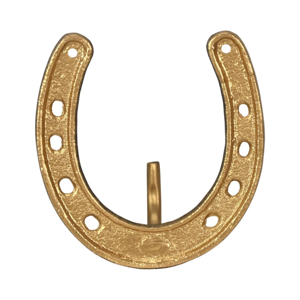 4" Antiqued Gold Cast Iron Horseshoe Wall Hook Homeroots Organization