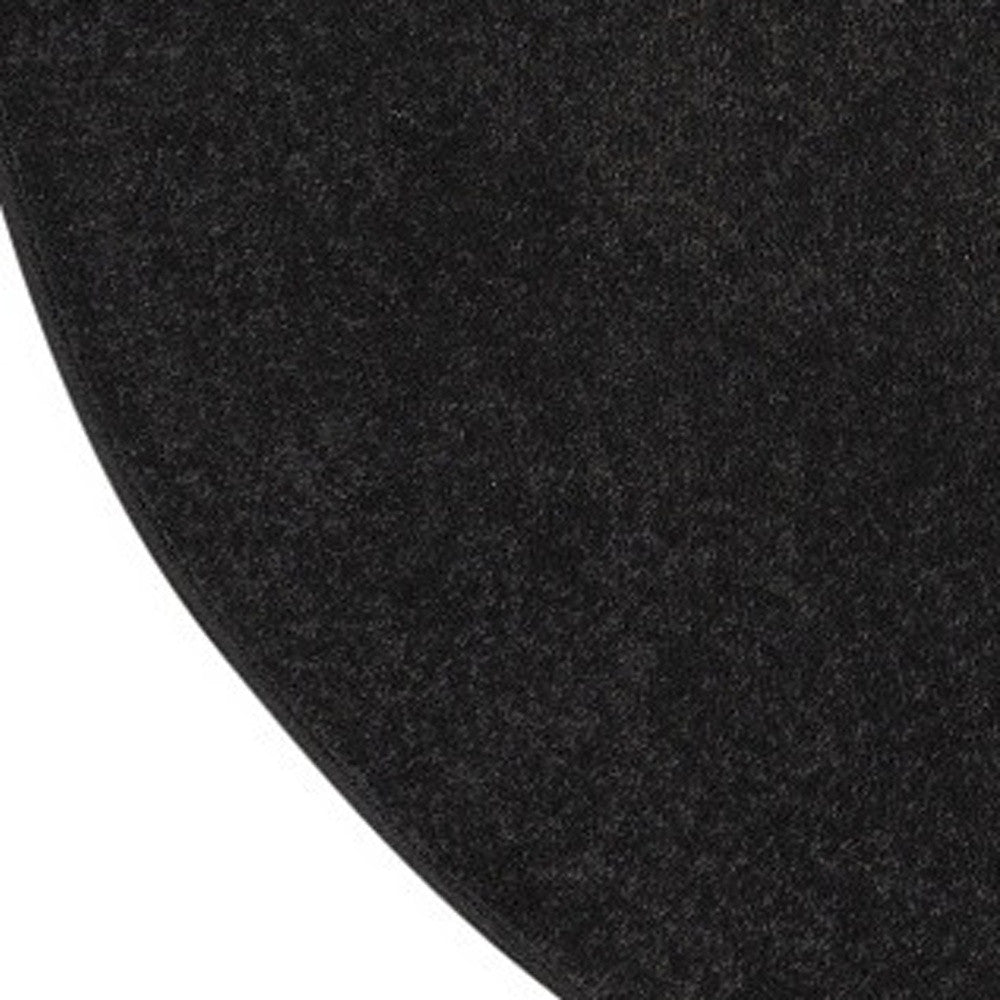 4' Black Round Indoor Outdoor Area Rug - GreatEagleInc