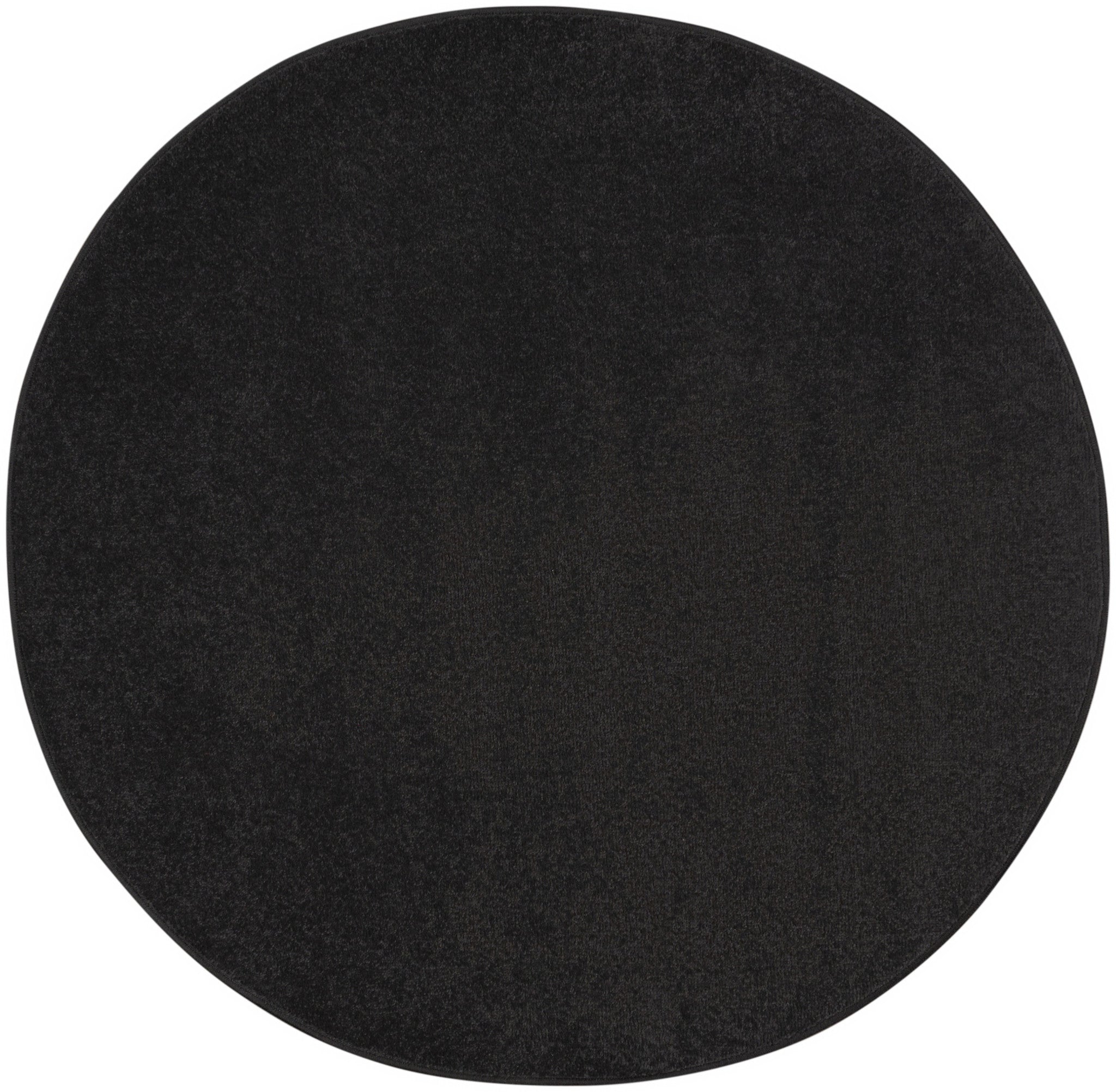 4' Black Round Indoor Outdoor Area Rug - GreatEagleInc