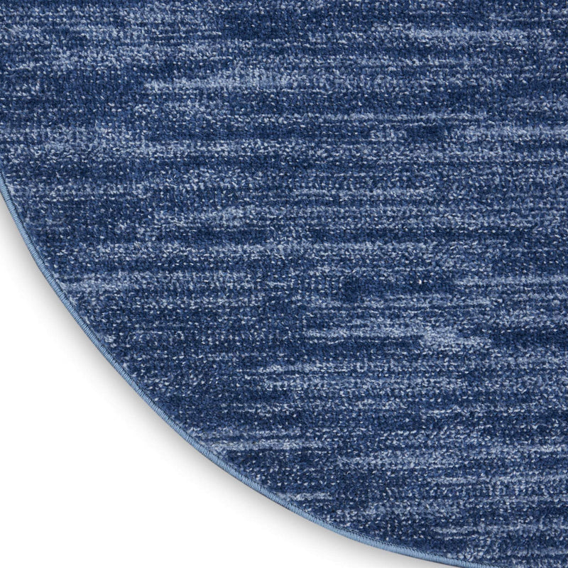 4' Blue Round Indoor Outdoor Area Rug - GreatEagleInc