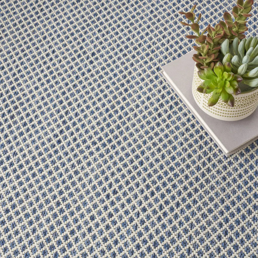 4' Bone Round Geometric Power Loom Area Rug Homeroots Outdoor