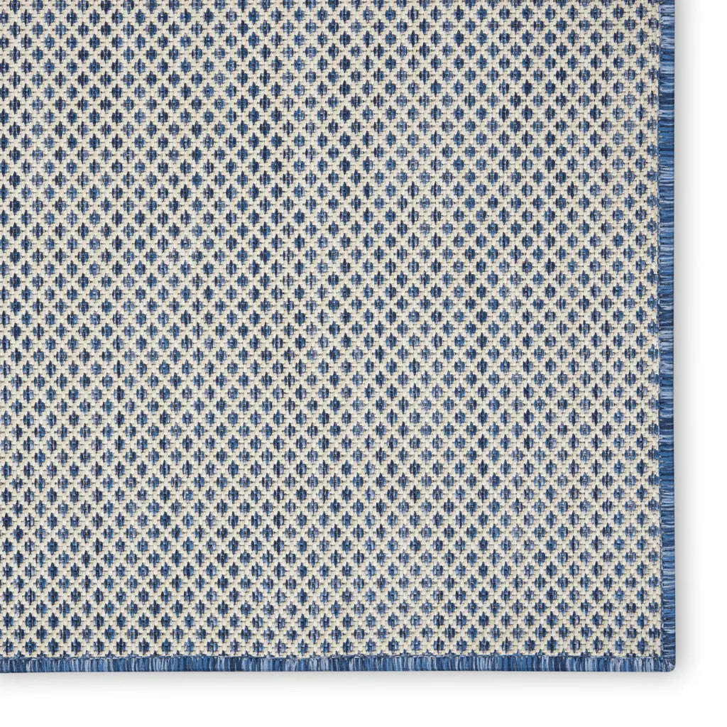 4' Bone Square Geometric Power Loom Area Rug Homeroots Outdoor