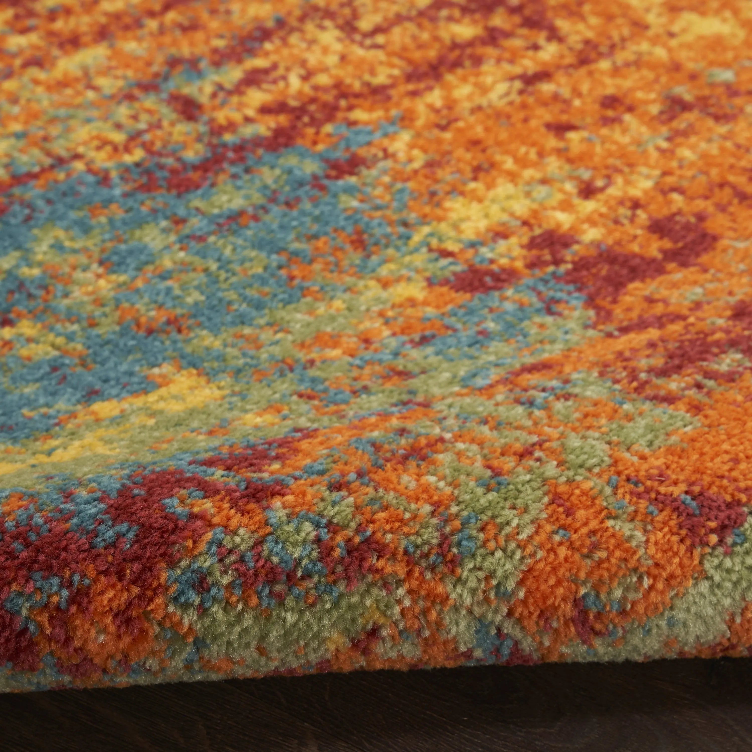 4' Flame Yellow And Orange Round Abstract Indoor Outdoor Area Rug Homeroots Outdoor