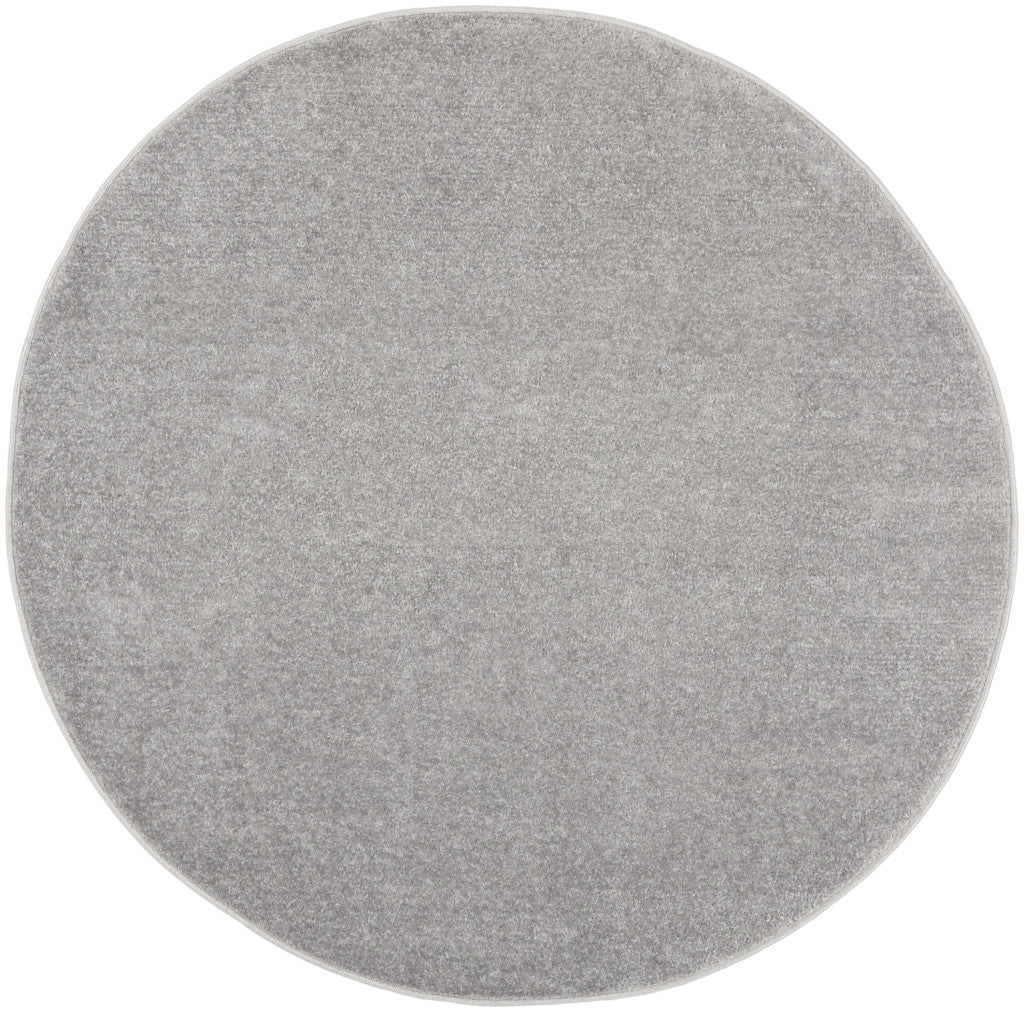 4' Gray Round Indoor Outdoor Area Rug - GreatEagleInc