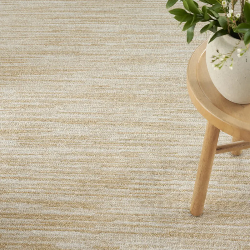 4' Ivory And Gold Round Abstract Indoor Outdoor Area Rug Homeroots Outdoor