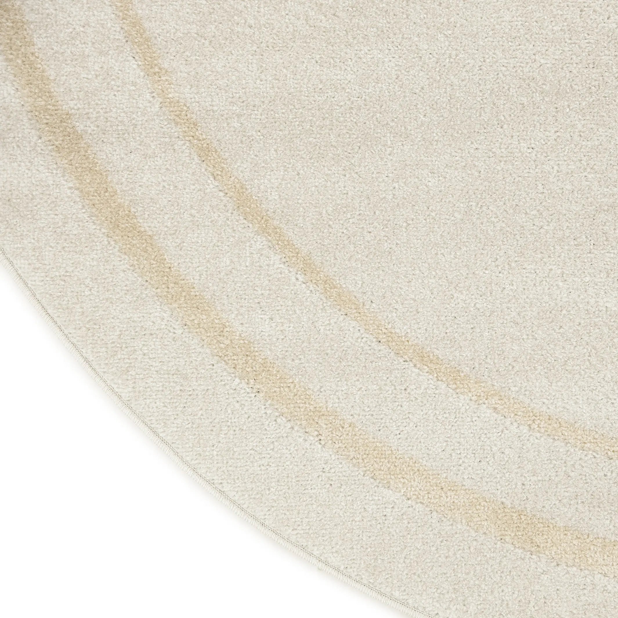 4' Ivory And Gold Round Indoor Outdoor Area Rug Homeroots Outdoor