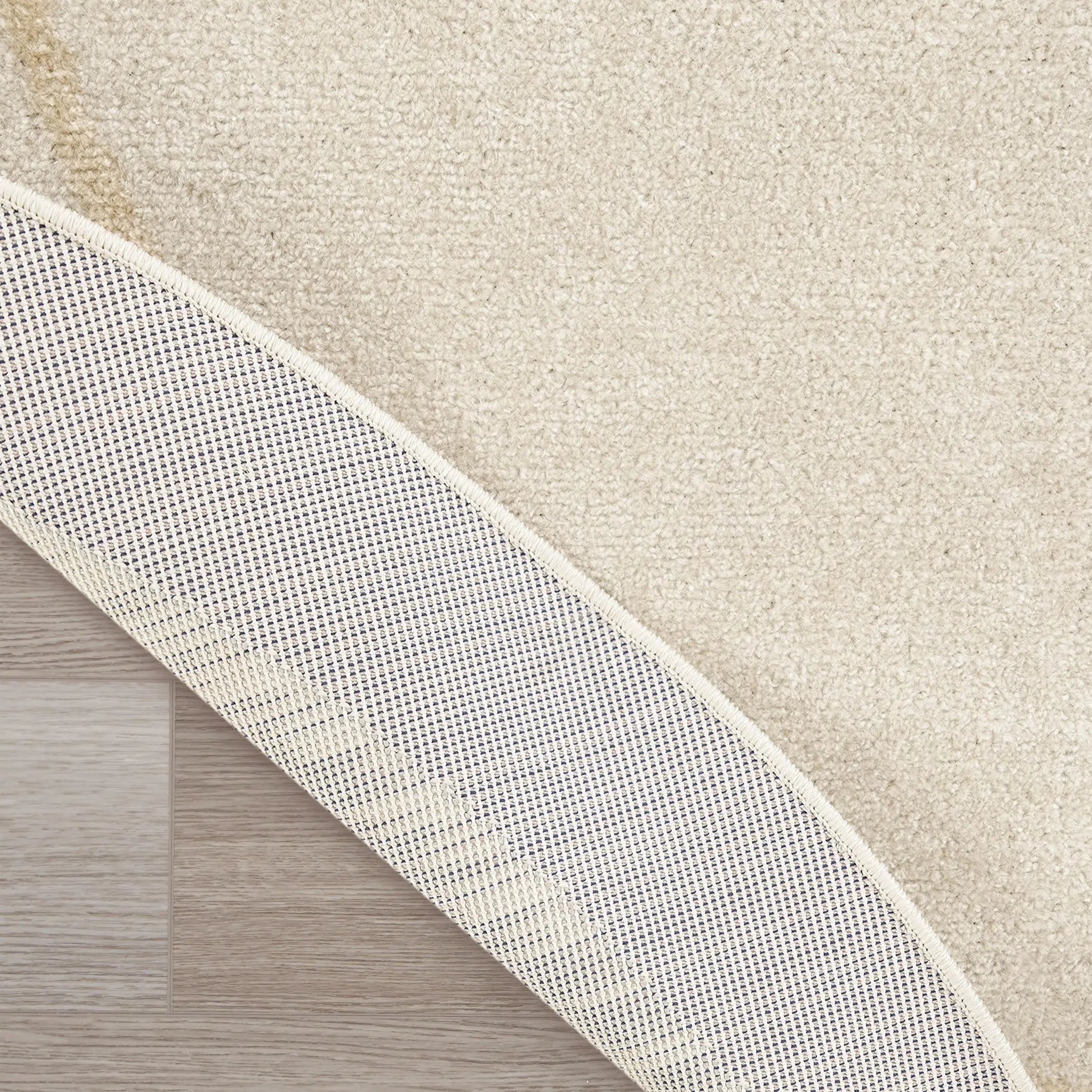 4' Ivory And Gold Round Indoor Outdoor Area Rug Homeroots Outdoor