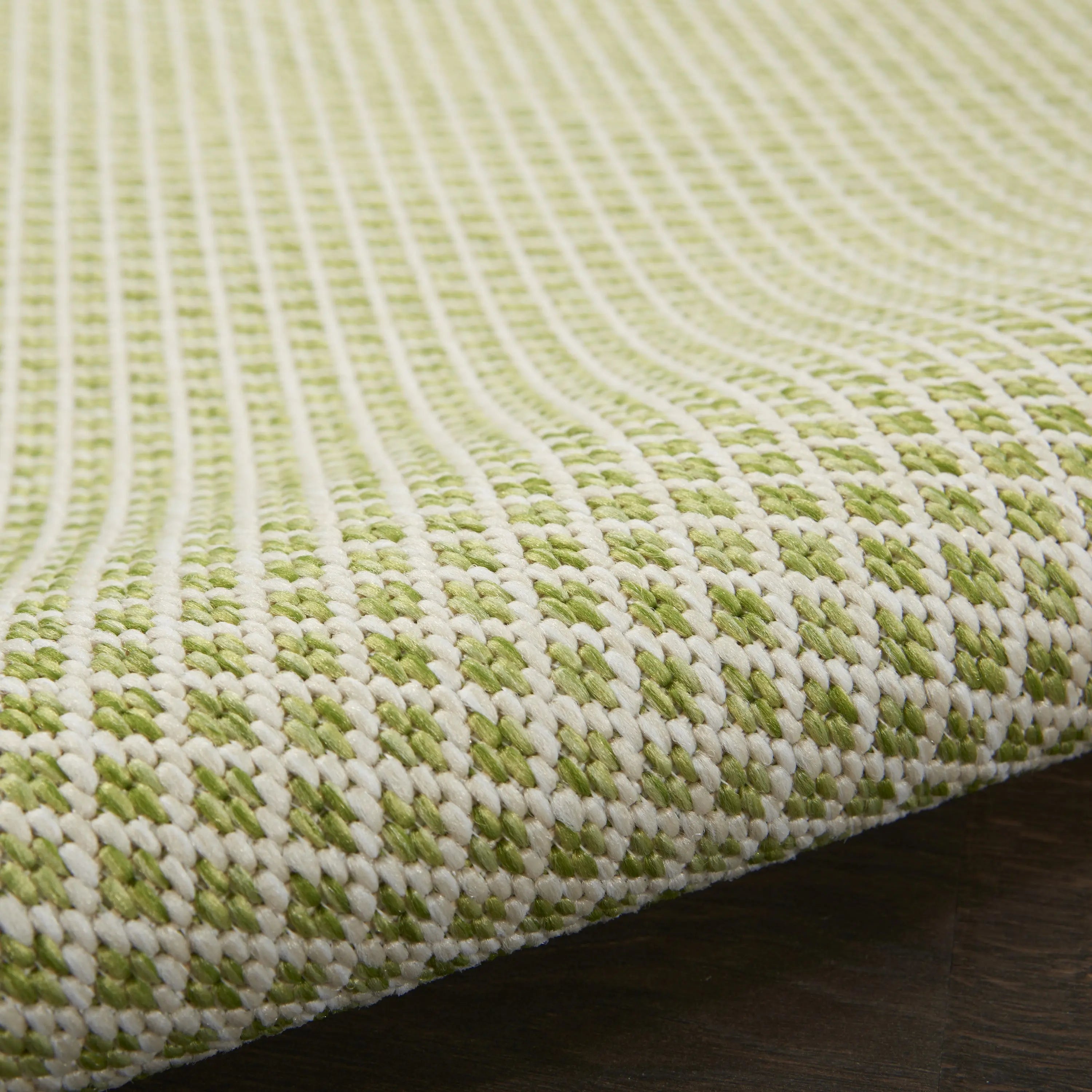 4' Ivory And Green Square Geometric Indoor Outdoor Area Rug Homeroots Outdoor