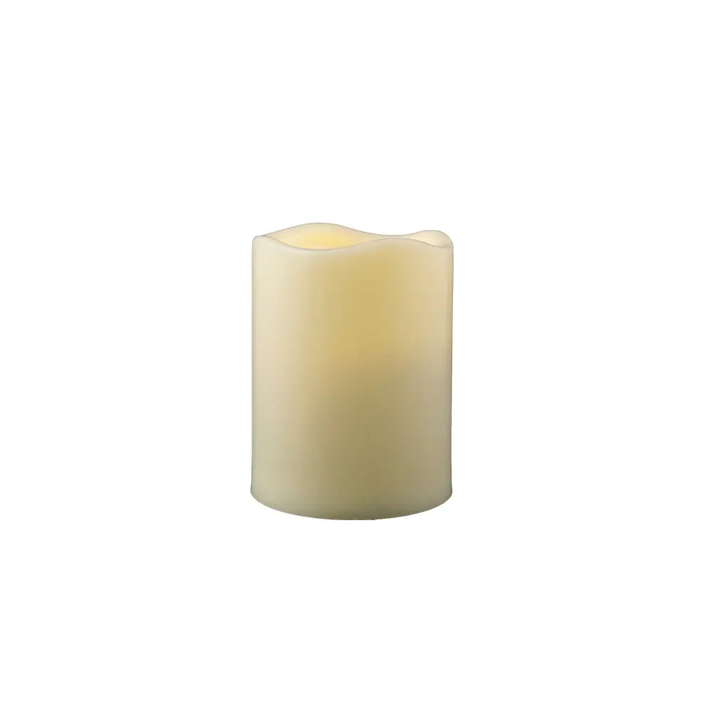 4" Ivory Flameless Indoor Outdoor Pillar Candle GreatEagleInc