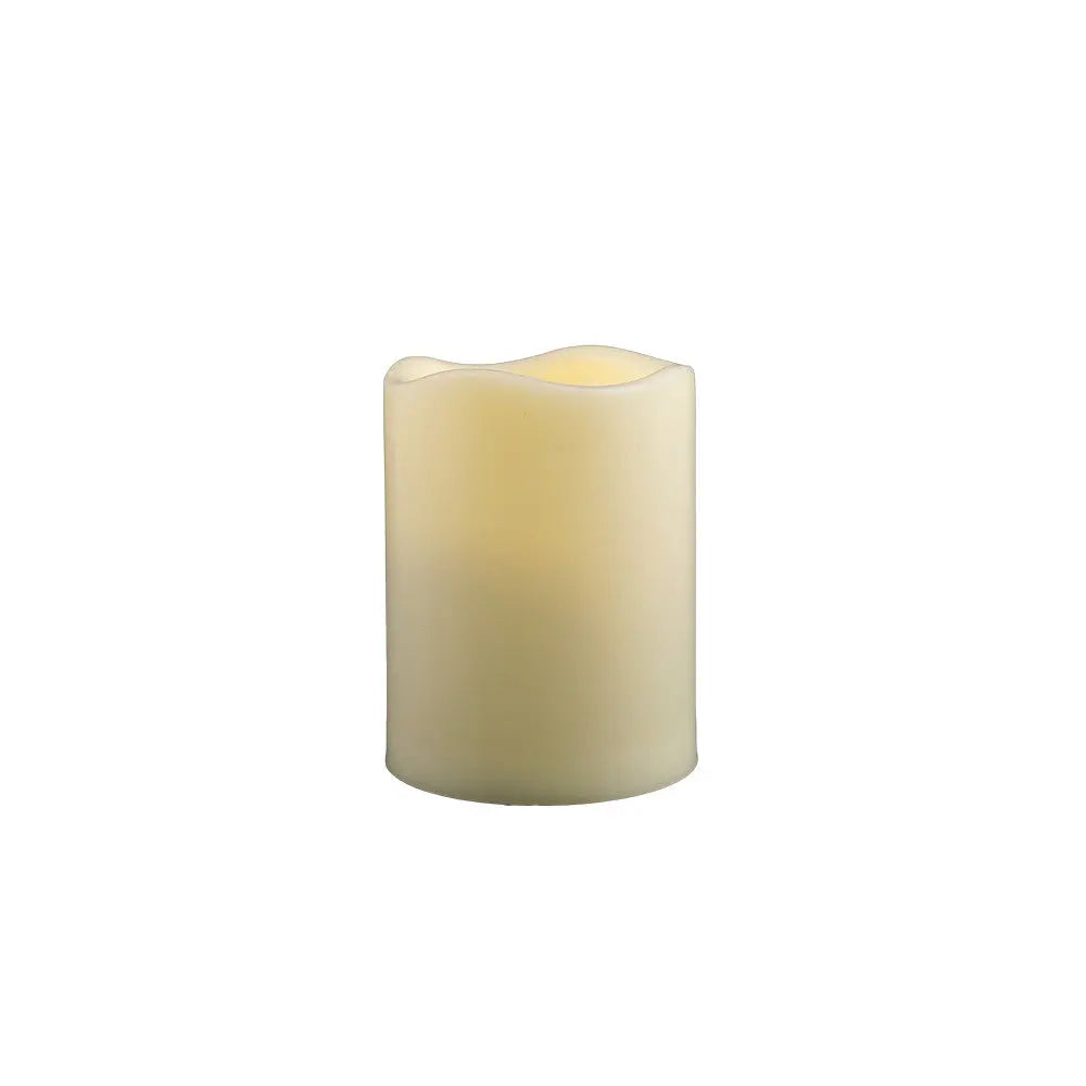 4" Ivory Flameless Indoor Outdoor Pillar Candle GreatEagleInc