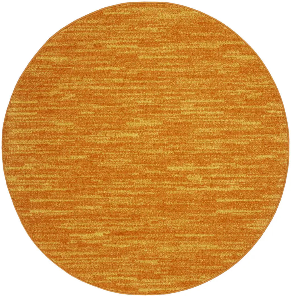 4' Orange Round Indoor Outdoor Area Rug - GreatEagleInc