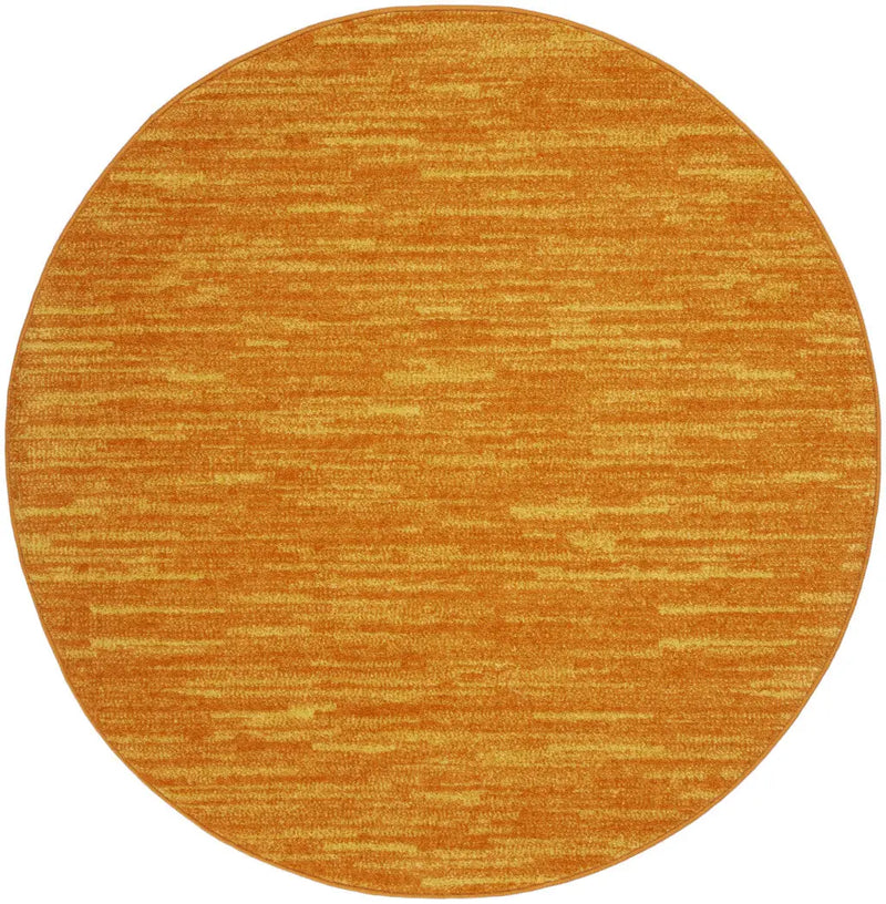 4' Orange Round Indoor Outdoor Area Rug - GreatEagleInc