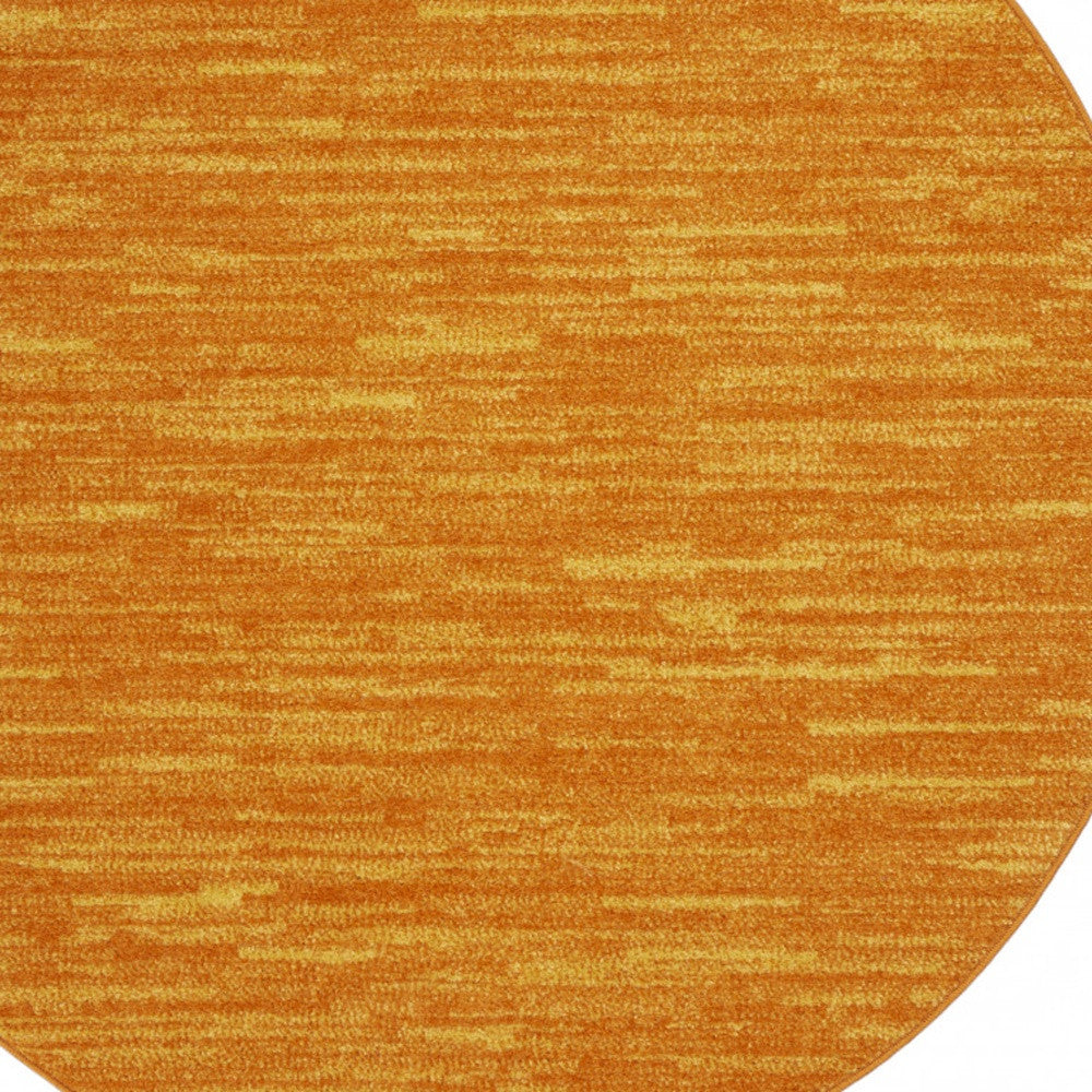 4' Orange Round Indoor Outdoor Area Rug - GreatEagleInc