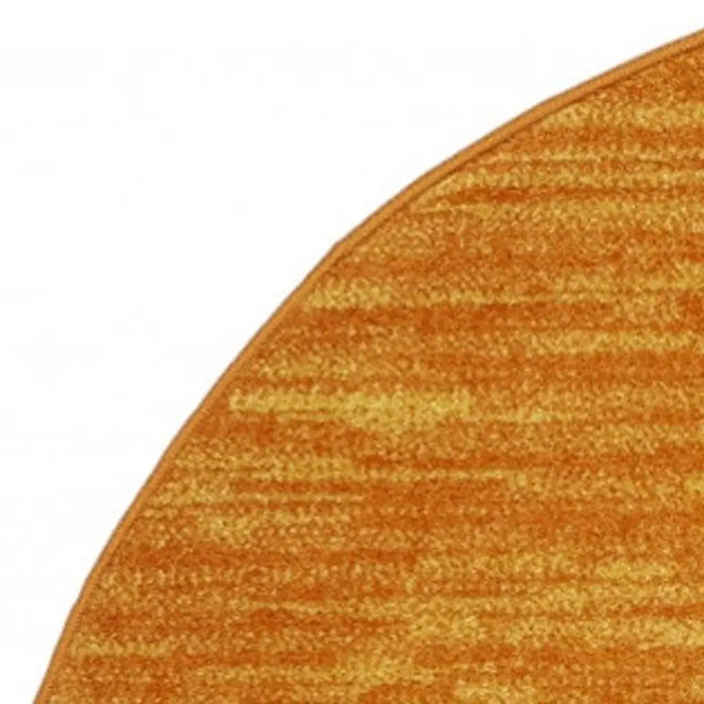 4' Orange Round Indoor Outdoor Area Rug - GreatEagleInc