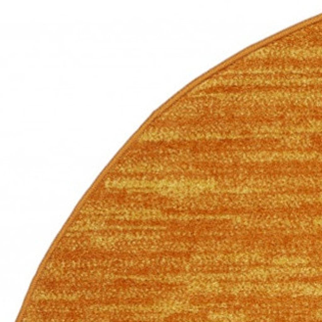 4' Orange Round Indoor Outdoor Area Rug - GreatEagleInc