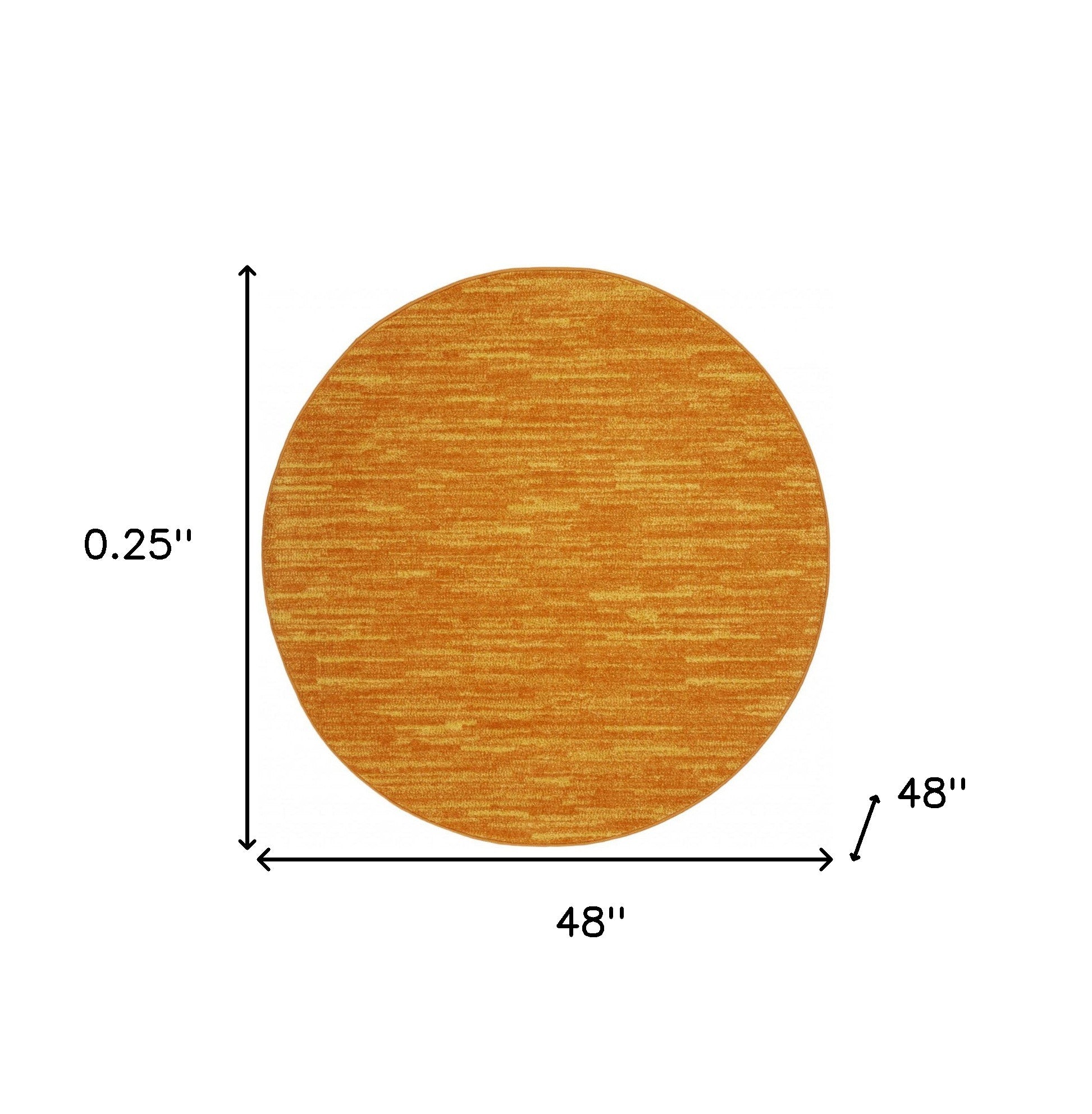 4' Orange Round Indoor Outdoor Area Rug - GreatEagleInc