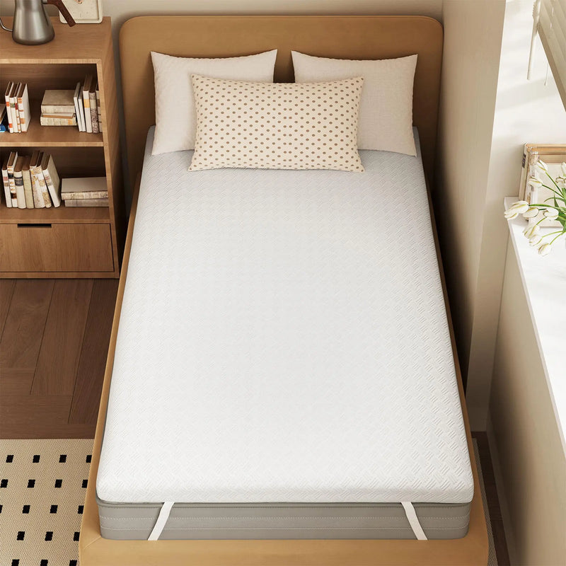4" White Memory Foam Full Double Mattress Topper Homeroots Bed & Bath
