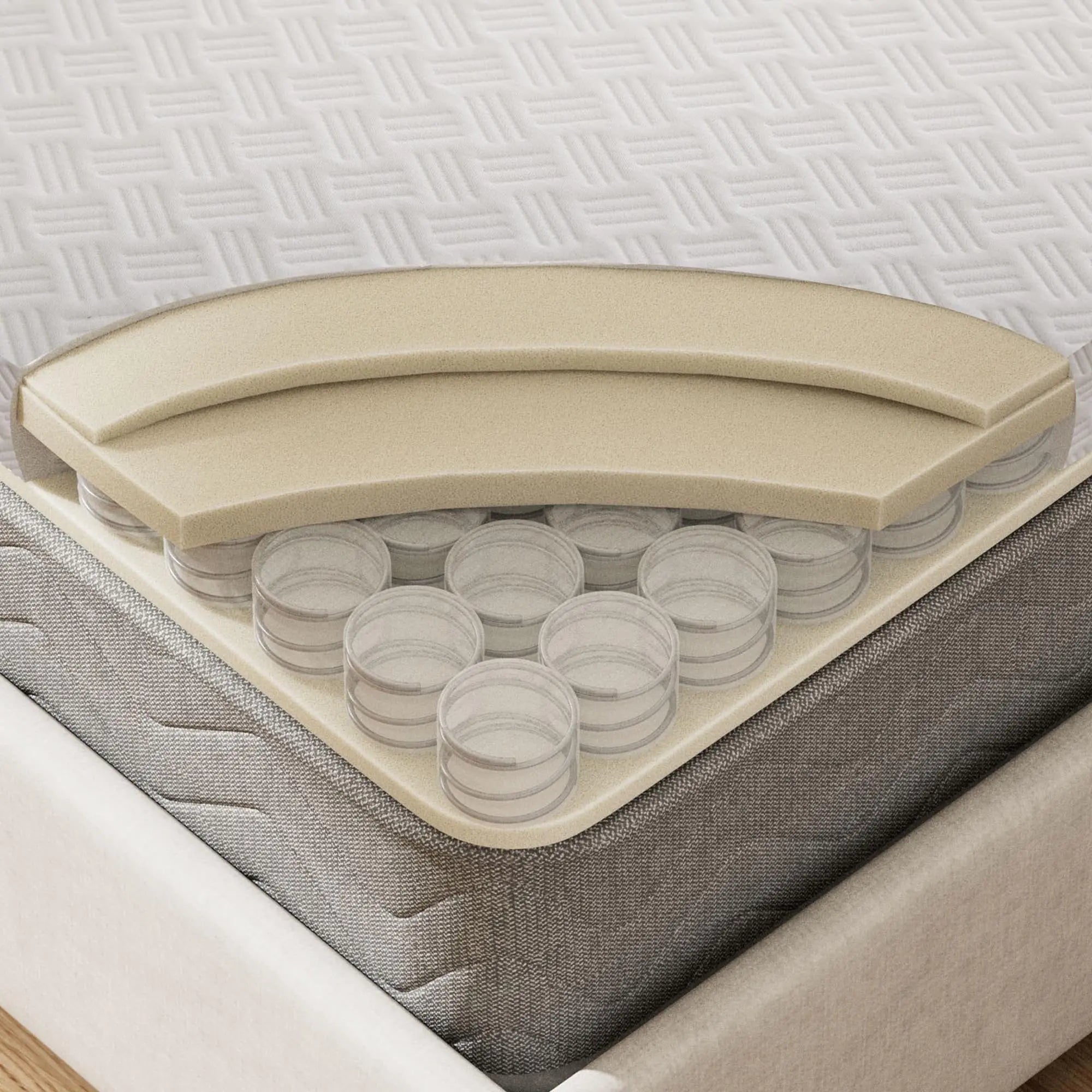 4" White Memory Foam Full Double Mattress Topper Homeroots Bed & Bath