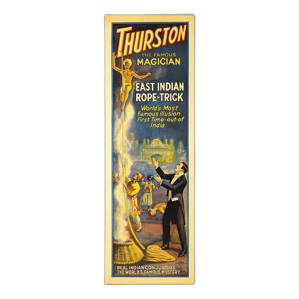 4" X 12" Thurston Rope Trick Vintage Magic Poster Wall Art Homeroots Home Decor