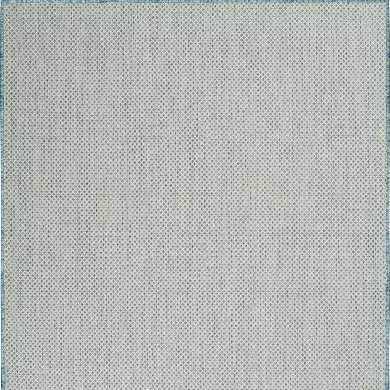 4' X 6' Aqua Geometric Power Loom Area Rug Homeroots Outdoor