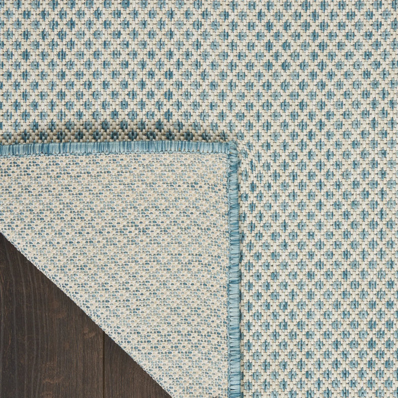 4' X 6' Aqua Geometric Power Loom Area Rug Homeroots Outdoor