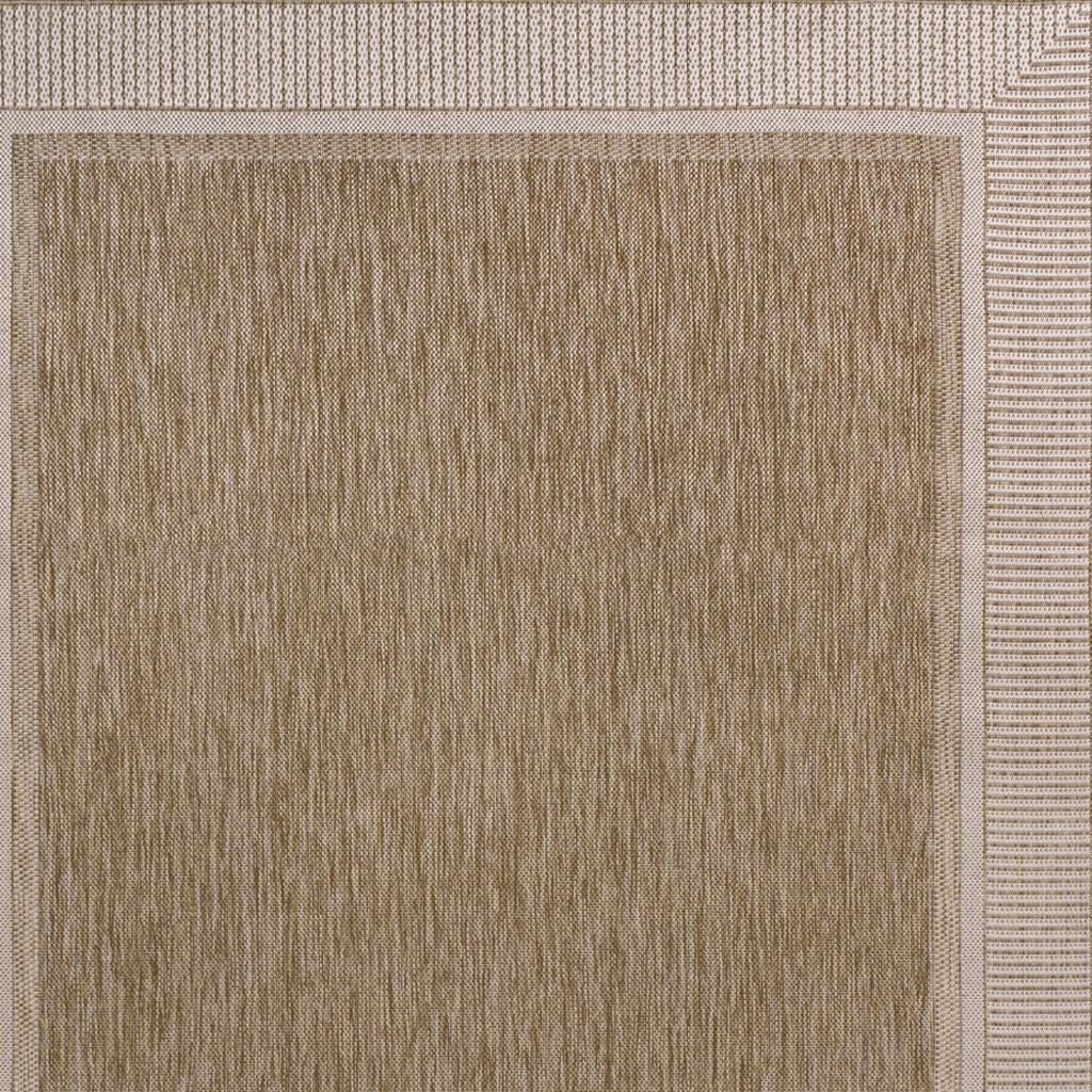 4' X 6' Beige And Cream Indoor Outdoor Area Rug - GreatEagleInc