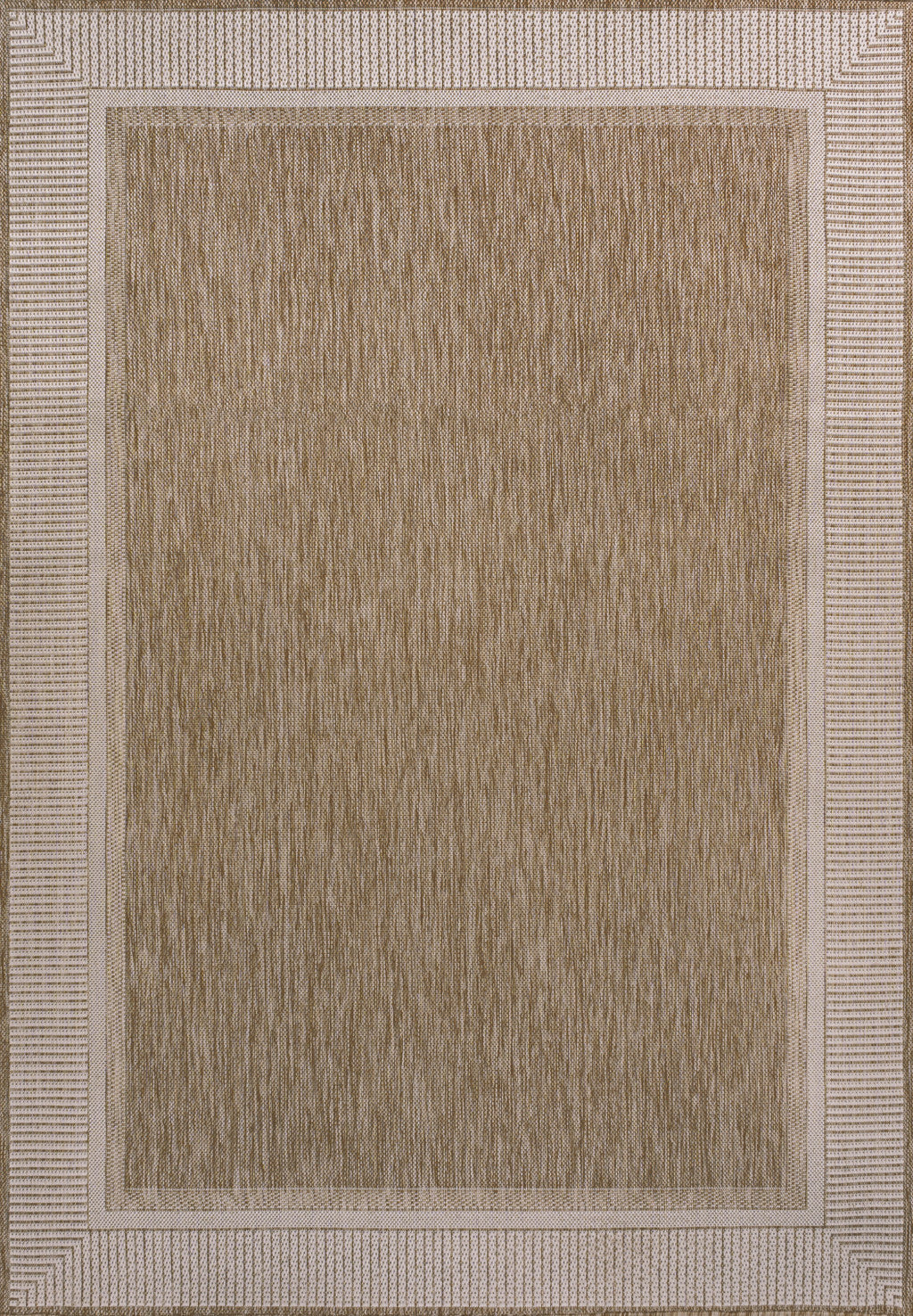 4' X 6' Beige And Cream Indoor Outdoor Area Rug - GreatEagleInc
