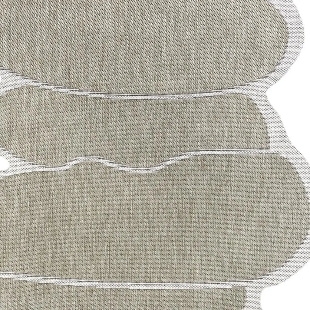 4' X 6' Beige And Cream Medallion Indoor Outdoor Area Rug Homeroots Outdoor