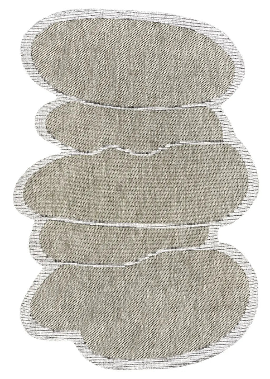4' X 6' Beige And Cream Medallion Indoor Outdoor Area Rug Homeroots Outdoor