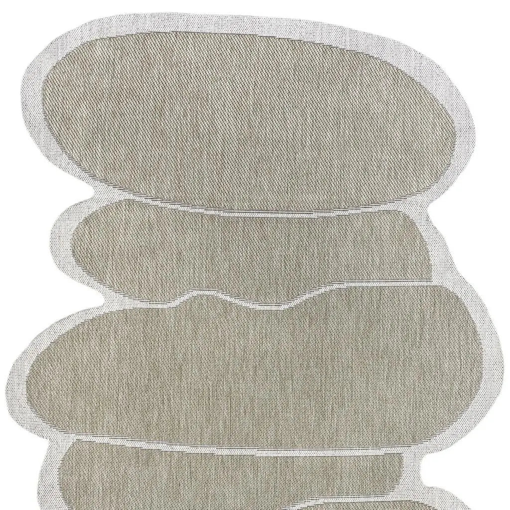4' X 6' Beige And Cream Medallion Indoor Outdoor Area Rug Homeroots Outdoor
