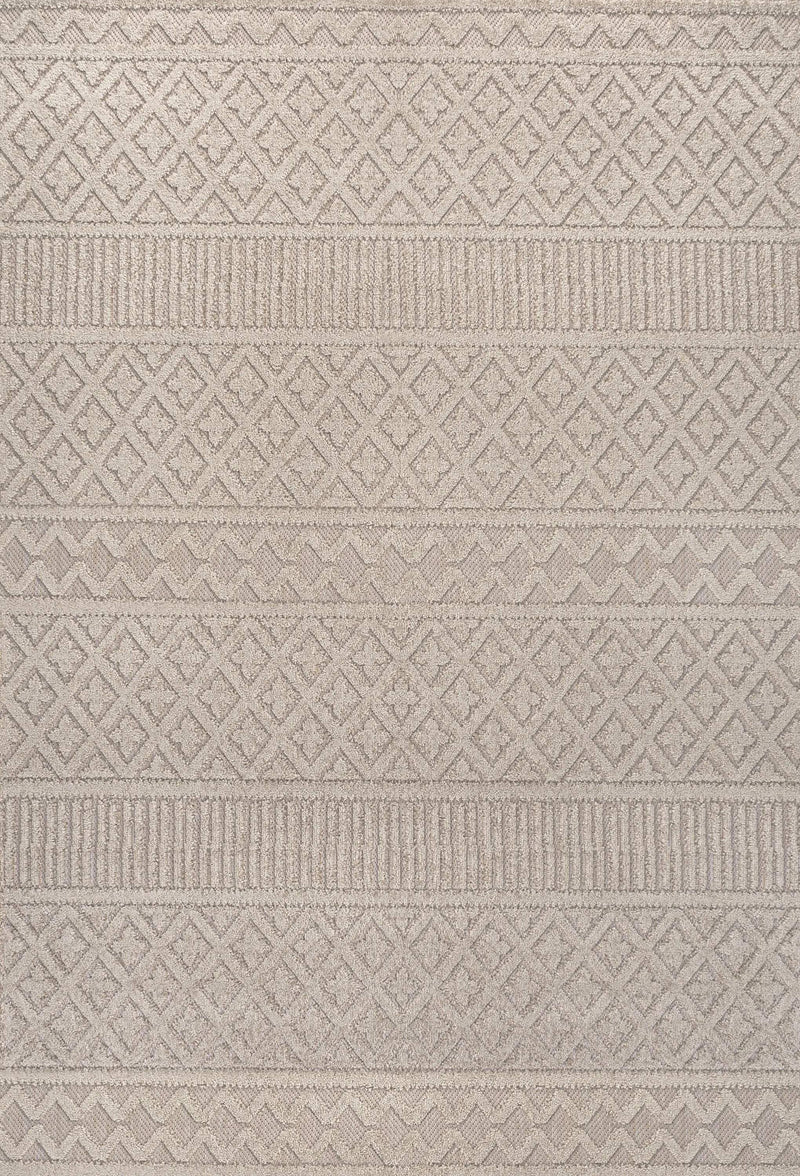4' X 6' Beige And Gray Trellis Indoor Outdoor Area Rug Homeroots Outdoor