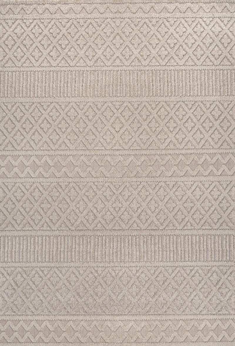 4' X 6' Beige And Gray Trellis Indoor Outdoor Area Rug Homeroots Outdoor
