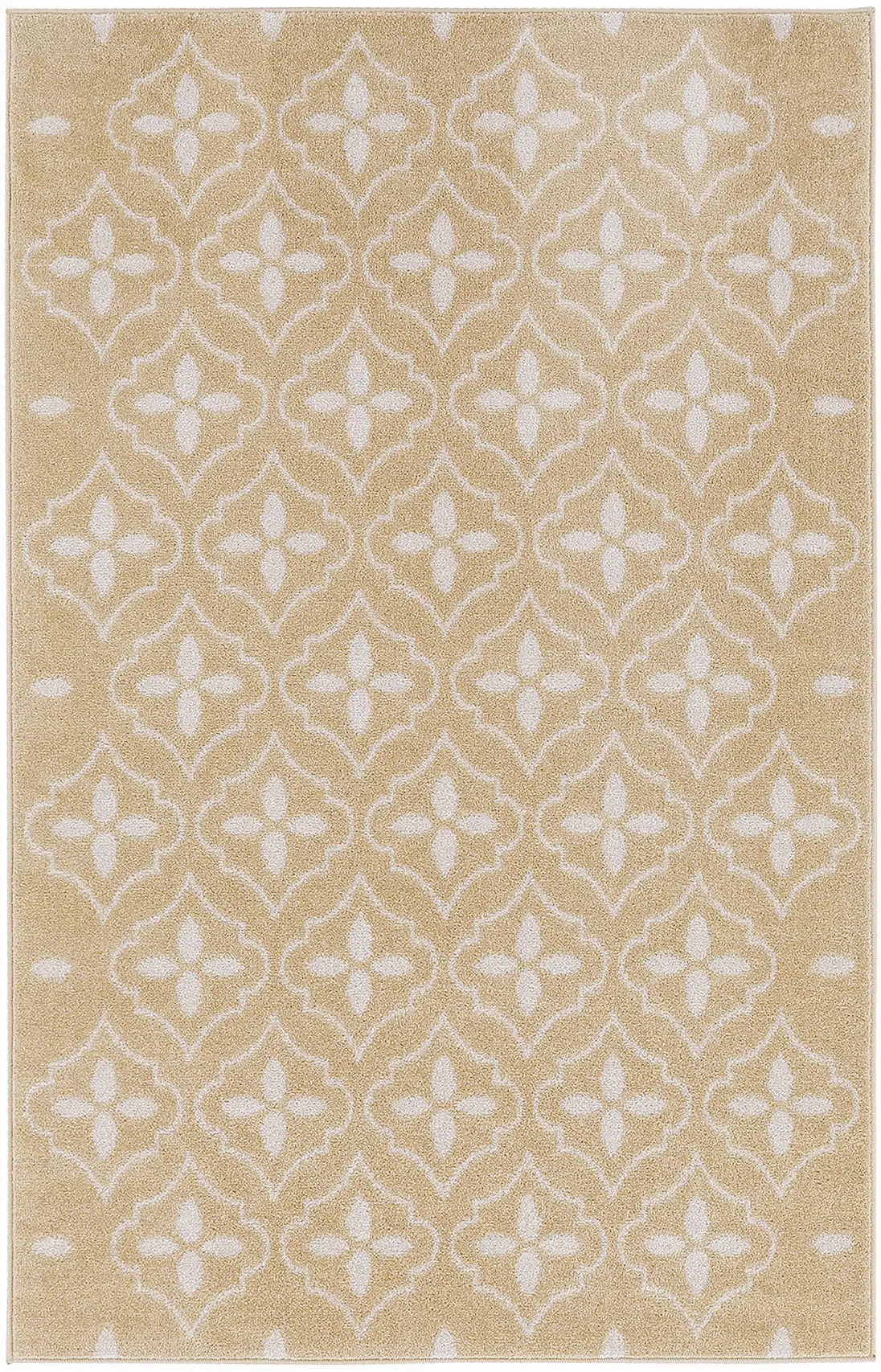4' X 6' Beige And Ivory Geometric Indoor Outdoor Area Rug Homeroots Outdoor