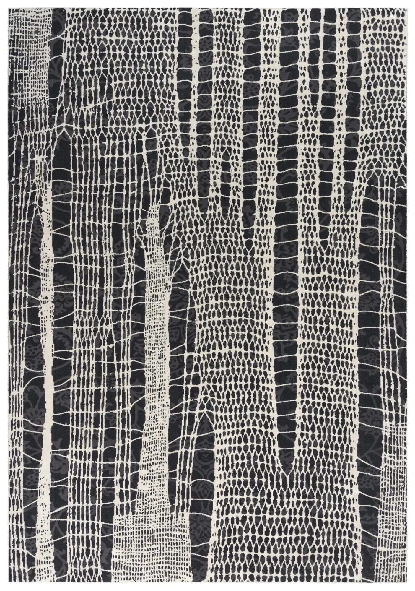 4' X 6' Beige Black Ivory And Gray Abstract Area Rug Homeroots Home Decor