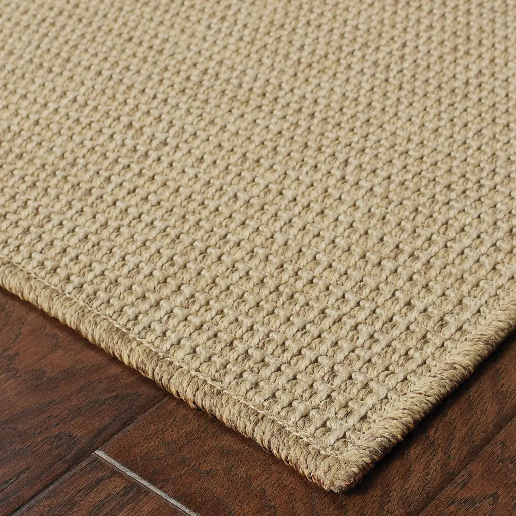 4' X 6' Beige Stain Resistant Indoor Outdoor Area Rug Homeroots Outdoor