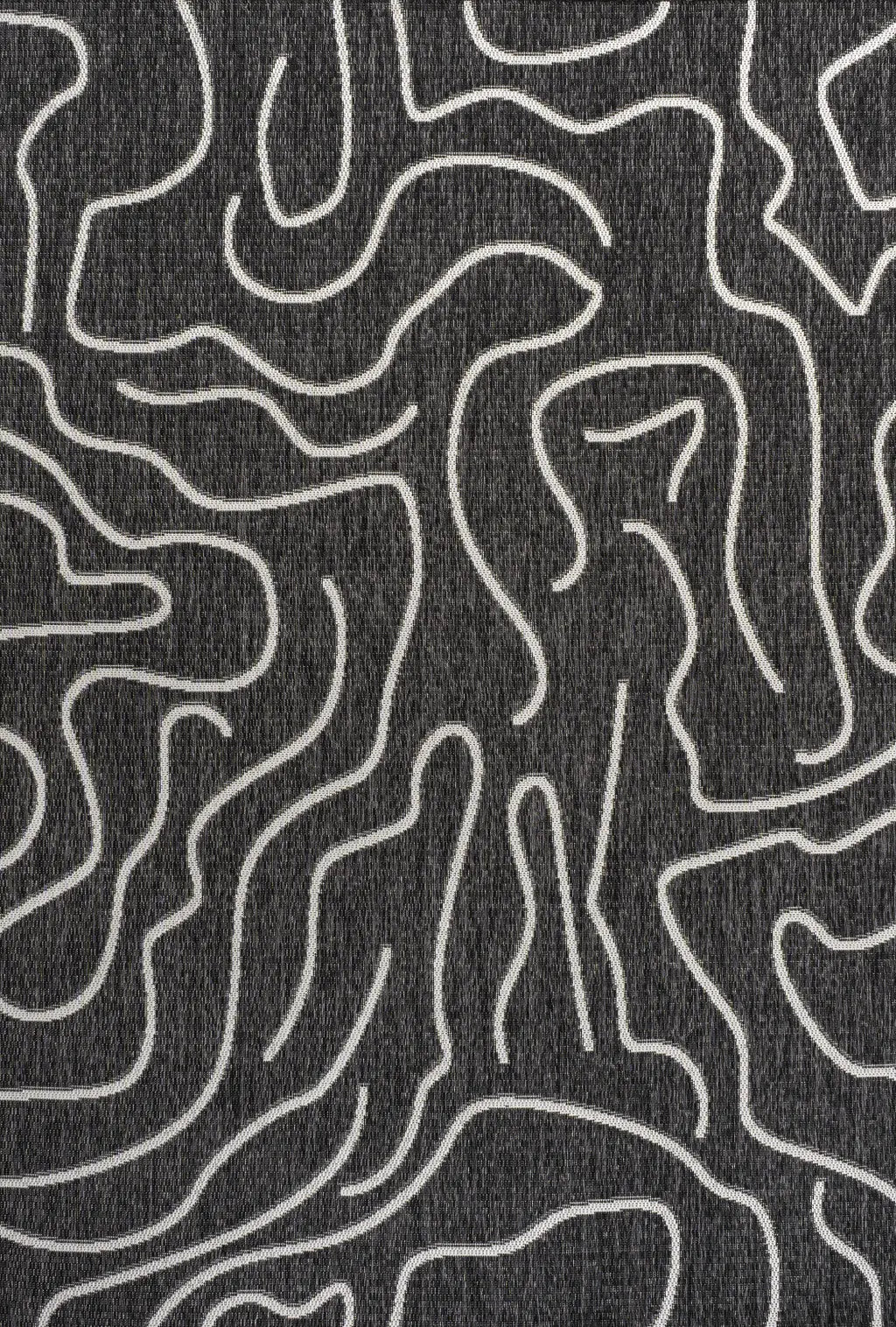 4' X 6' Black And Cream Abstract Indoor Outdoor Area Rug Homeroots Outdoor