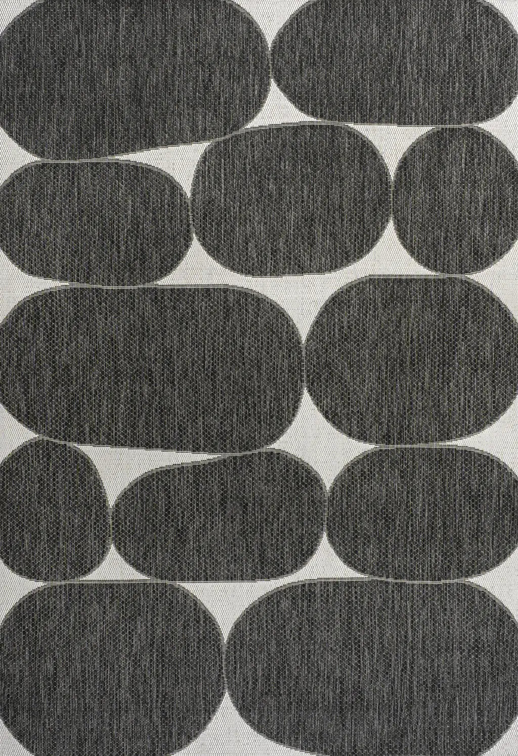 4' X 6' Black And Cream Geometric Indoor Outdoor Area Rug Homeroots Outdoor
