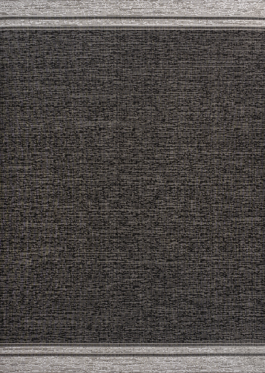 4' X 6' Black And Cream Indoor Outdoor Area Rug - GreatEagleInc