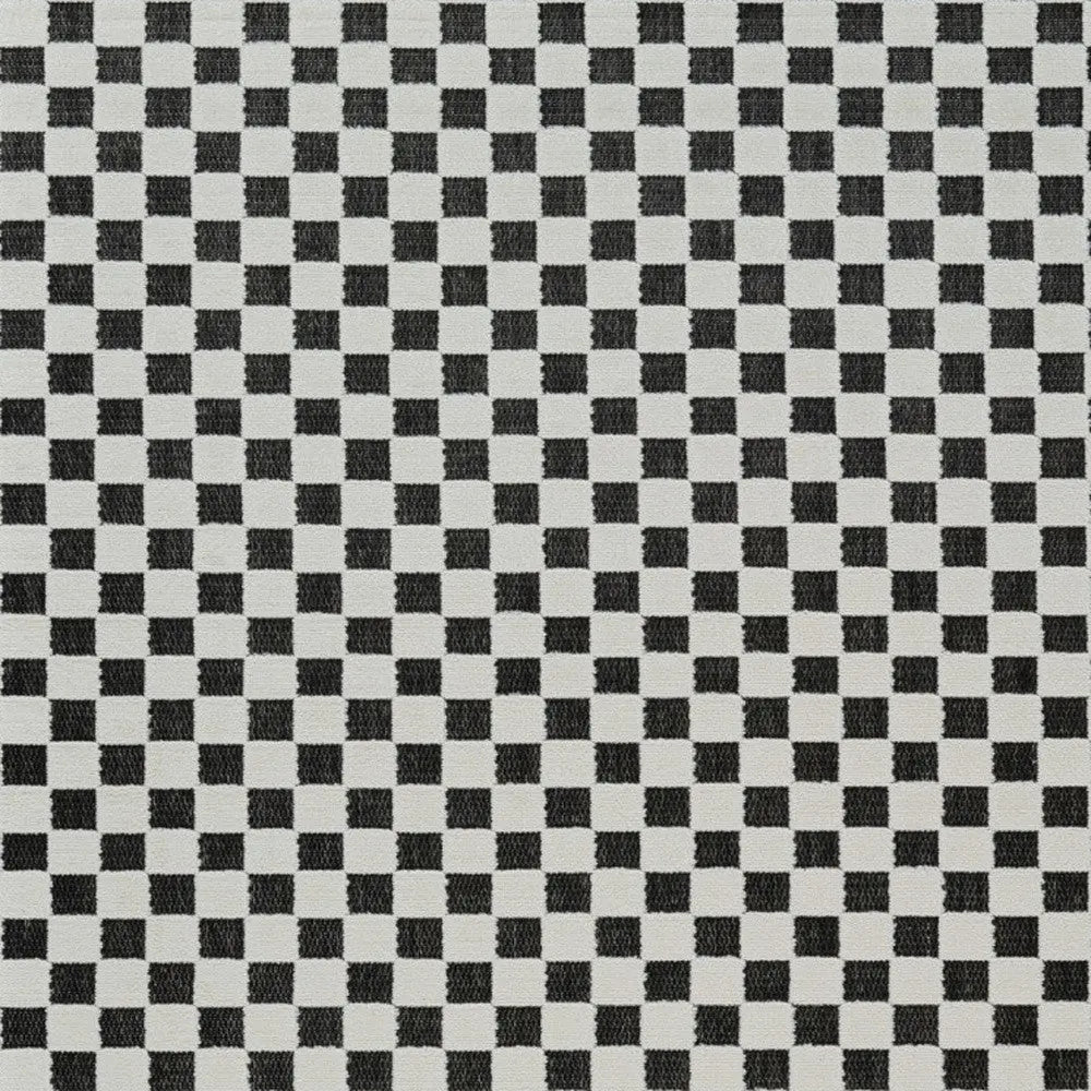 4' X 6' Black and White Geometric Distressed Indoor Outdoor Area Rug Homeroots Outdoor