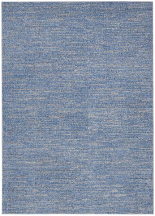 4' X 6' Blue And Gray Indoor Outdoor Area Rug - GreatEagleInc