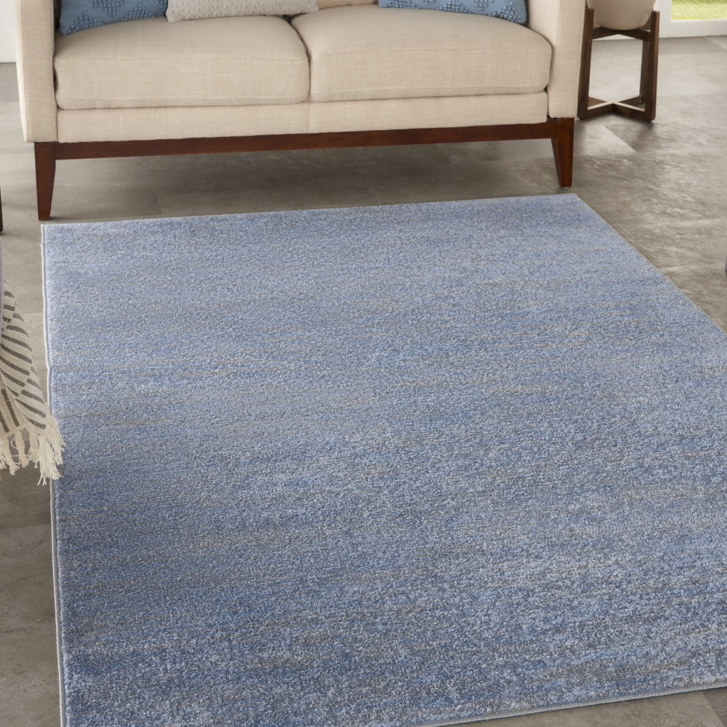 4' X 6' Blue And Gray Indoor Outdoor Area Rug - GreatEagleInc