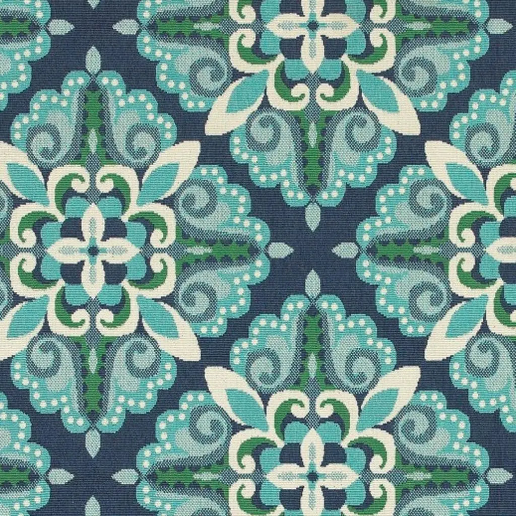 4' X 6' Blue And Green Indoor Outdoor Area Rug Homeroots Outdoor