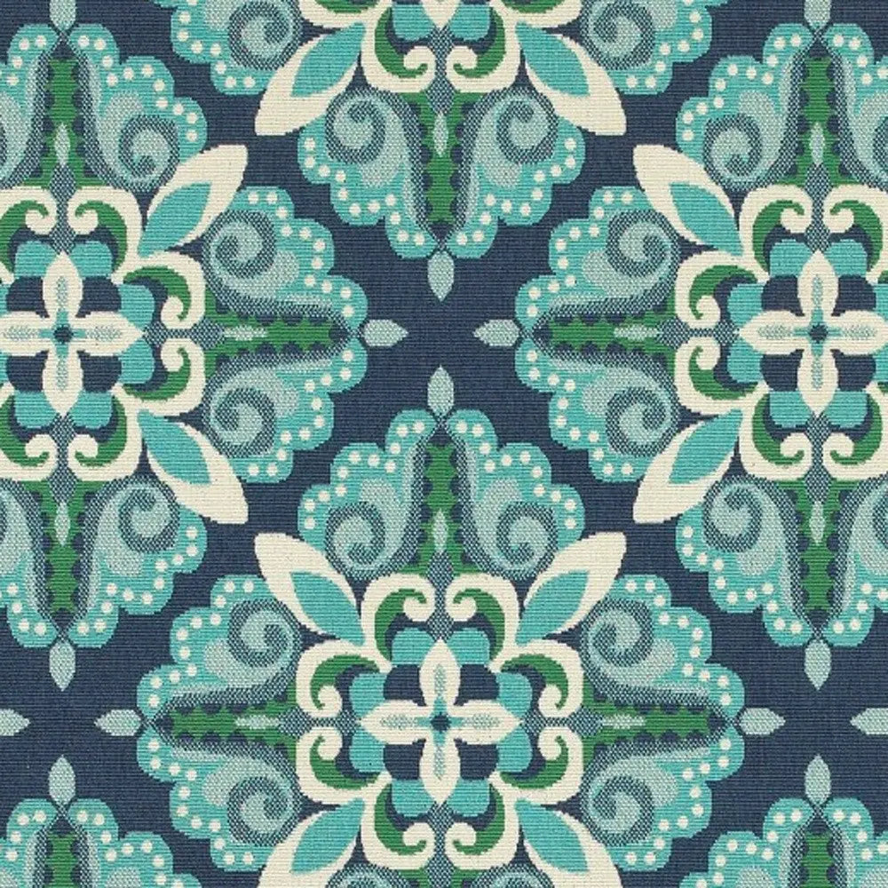 4' X 6' Blue And Green Indoor Outdoor Area Rug Homeroots Outdoor