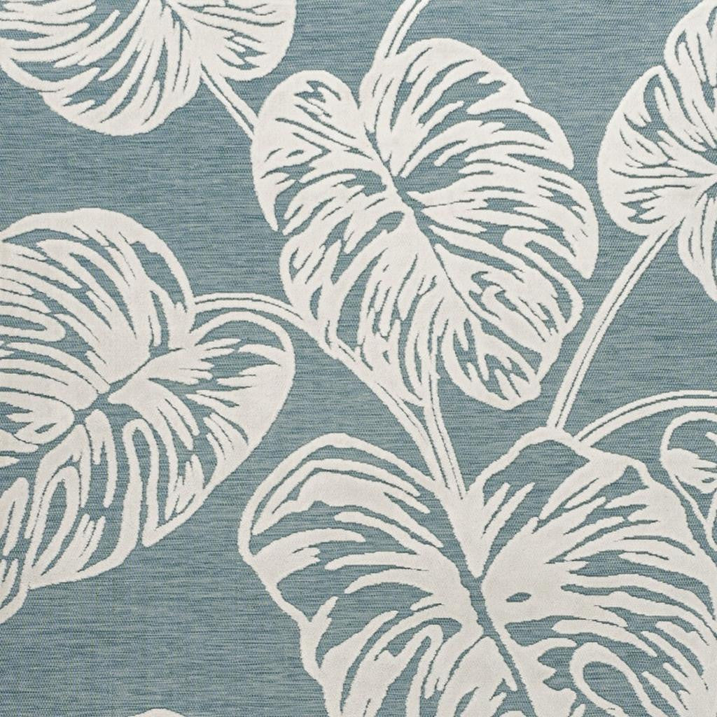 4' X 6' Blue And Ivory Floral Indoor Outdoor Area Rug - GreatEagleInc