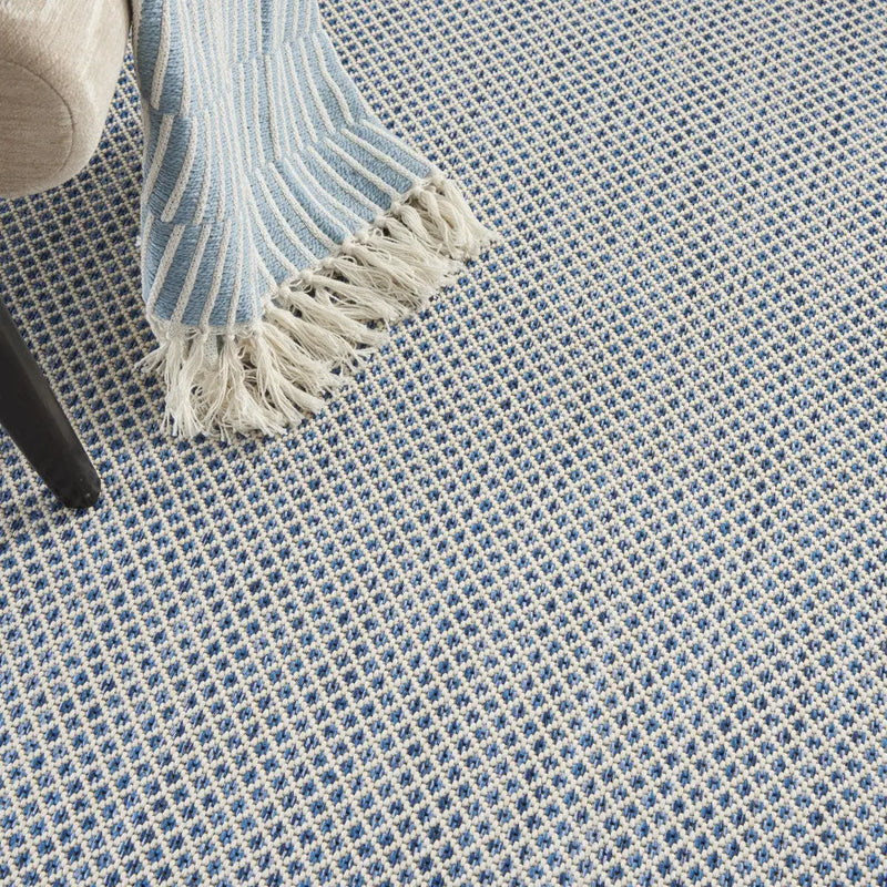 4' X 6' Blue Geometric Power Loom Area Rug Homeroots Outdoor