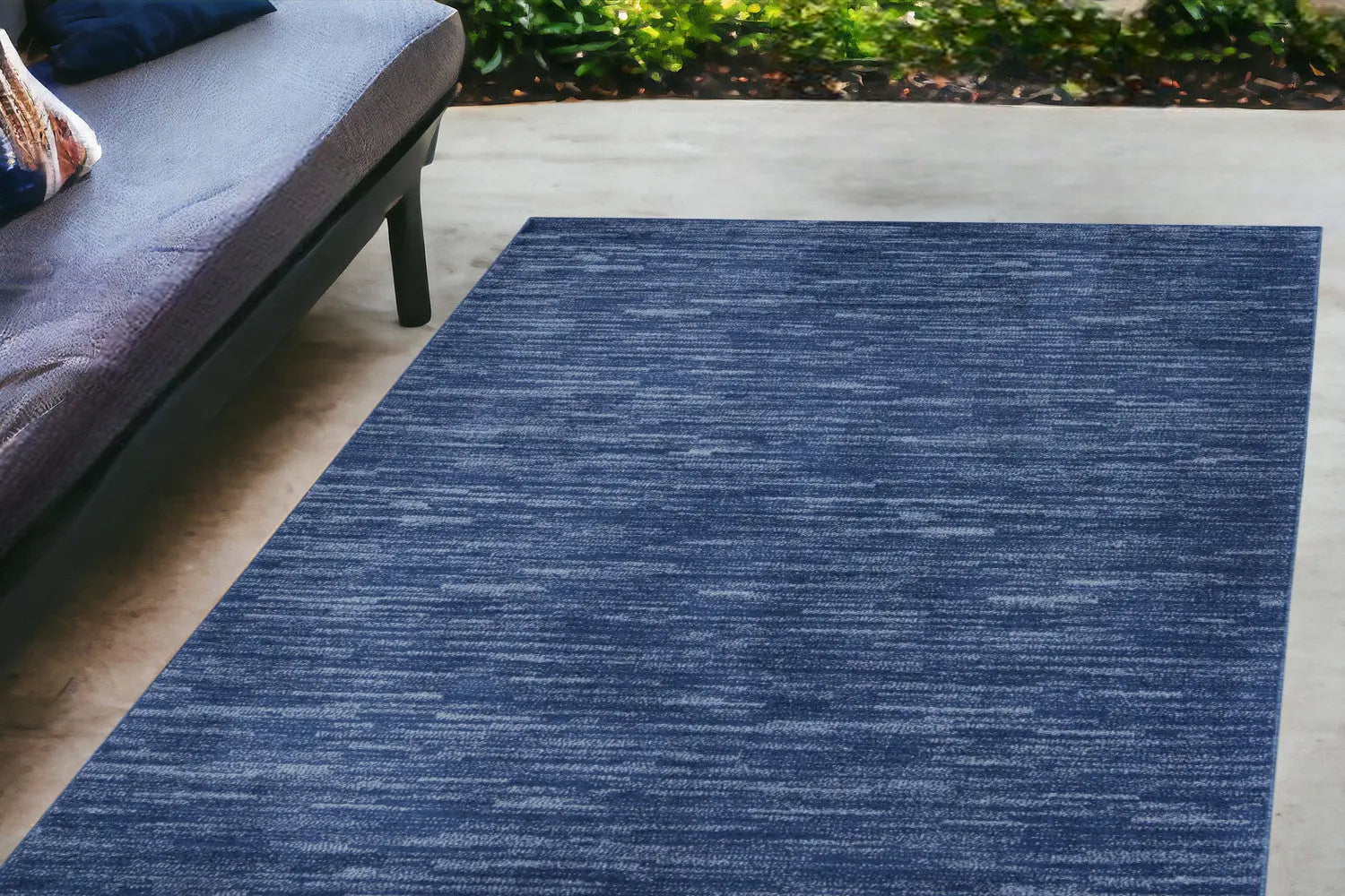 4' X 6' Blue Indoor Outdoor Area Rug - GreatEagleInc