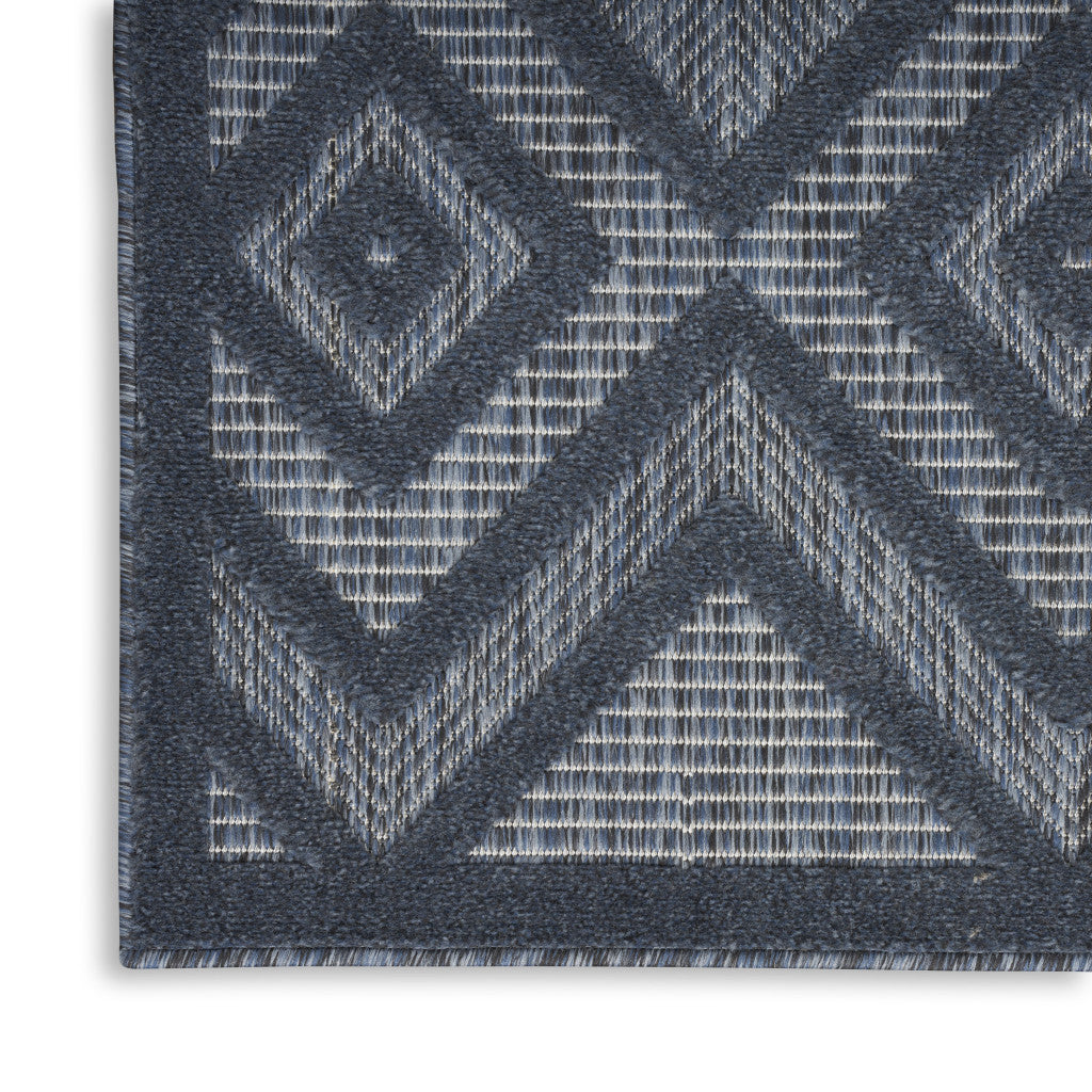 4' X 6' Blue Indoor Outdoor Area Rug - GreatEagleInc